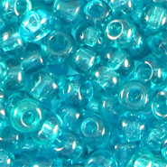 Glas rocailles kralen 6/0 (4mm) Transparent ocean blue